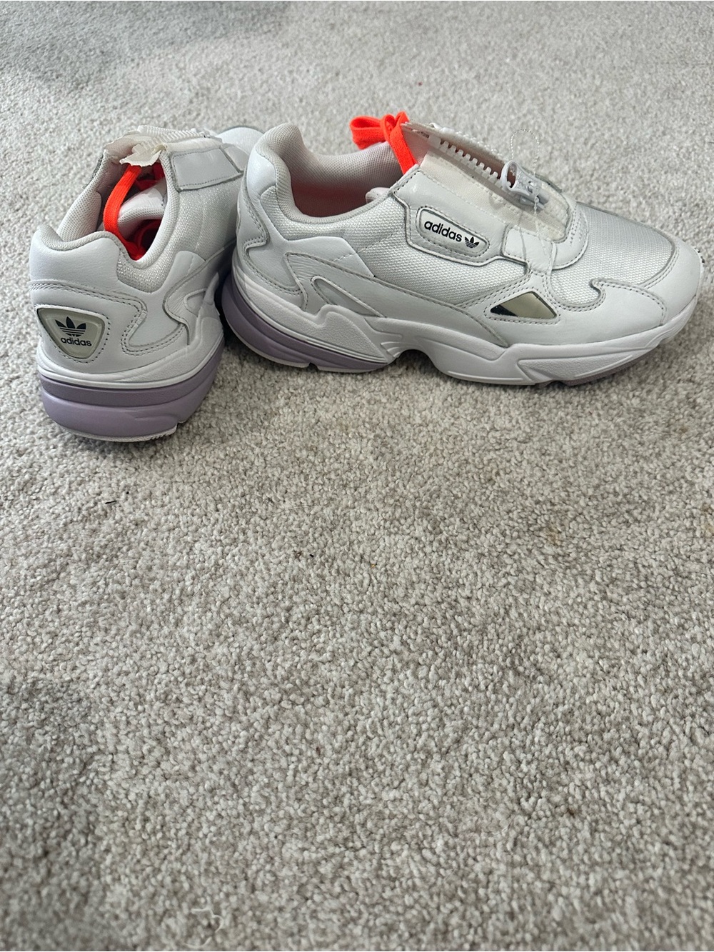 adidas White Runner Sneakers with Orange Accent - Picture 2 of 3